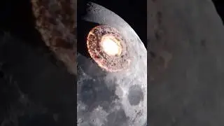 Asteroid Hits the Moon! 🌒💥 Stunning Lunar Impact Flash Captured | Telescope Footage #moon