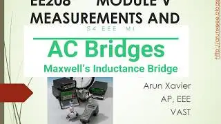 AC Bridges: Maxwell&rsquo;s Bridge | KTU | EEE | S3 | EET203 | MODULE III | Malayalam