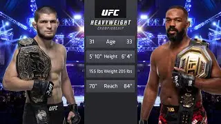 Khabib Nurmagomedov vs Jon Jones Full Fight - UFC 4 Fight Of The Night