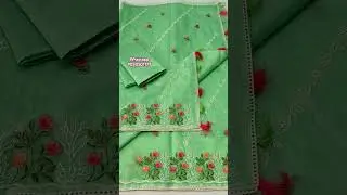 Supernet Kota Embroidery Work Saree With Blouse.Price : 1700/-Free Shipping #supernetkota #kota