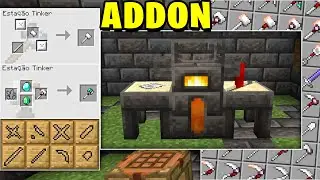 Esse Addon do Tinkers Construct para Minecraft PE &eacute; muito Maneiro (Bedrock)