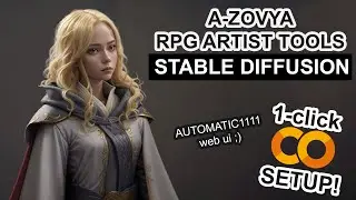 A-Zovya RPG Artist Tools - Stable Diffusion 1-CLICK Google Colab Setup