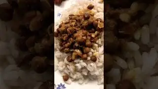 Rice brownchenna curry beans carrot thoran & curd #meal #food #likesharesubscribe