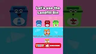 Let's Use the Lanfill Bin | Animal Songs For Kids | Toby And Friends #shorts