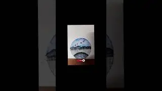 #circle scenery with over bridge #circle scenery #pancil drawing