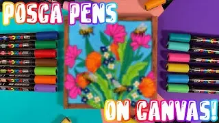 Рисуем ручками Posca на холсте! 🌸🐝