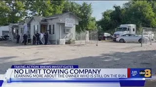 Towing company owner still on the run from authorities