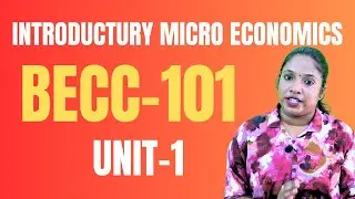 IGNOU|മലയാളം | INTRODUCTURY MICRO ECONOMICS| BECC-101 | UNIT-1