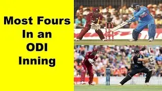 Most fours in an ODI inning