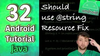 Android App Development Tutorial 32 - Should use @string Resource Fix | Java