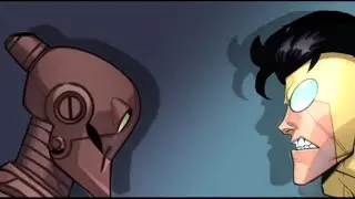 INVINCIBLE vs ROBOT - Comic Animation - Invincible - (Scenepack in 4K)