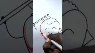 Easy Tooth Brush Drawing #shorts #youtubeshorts #ashortaday