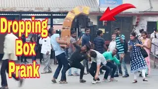 DROPPING BOX ON CUTE GIRLS PRANK | PRANK IN INDIA | 4B PRANK TV
