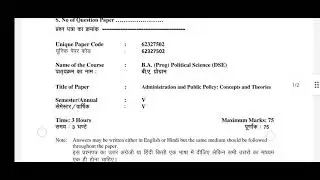 sol 5th semester question paper code 62327502