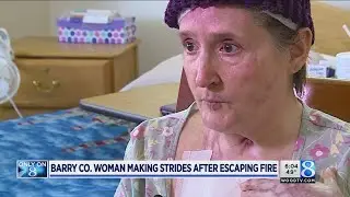 Barry Co. Woman making strides after escaping fire