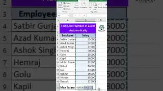 Find Max Number in Excel