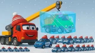 Ice Lake Trouble! 🧊🚛 Dump Truck Rescue Mission | Funny Police Car & Vehicle Animation
