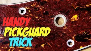How To Fill A Hole In A Pickguard To Install Control Pots.