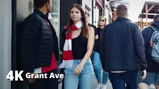 SAN FRANCISCO CALIFORNIA, WALKING IN GRANT AVE, USA, 4K