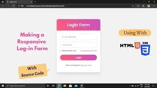 Create A Responsive Login Form in HTML and CSS | Make A Login Registration Form Using HTML and CSS🔥🔥