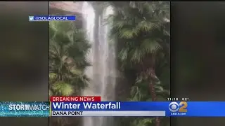 Heavy Rain Has Dana Point Waterfall Flowing