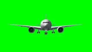 Airplane Airbus with sound 13 - free green screen background animation
