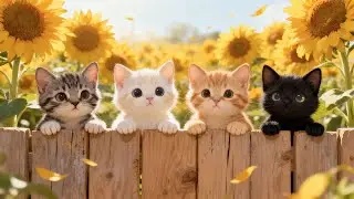 Kitten Sunflower Holiday ｜ Healing Piano Music