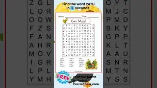Corn Maze Word Search-Find PATH #wordsearch #wordgames #puzzlegame #wordpuzzle #cornmaze #path
