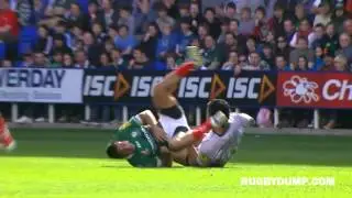 Manu Tuilagi huge hit on Dan Bowden