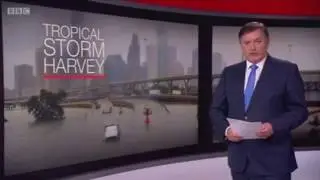 BBC News Hurricane Harvey Ironic Secret Message