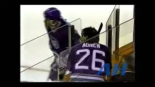 NHL Oct. 8, 1992 Brent Hughes,BOS v Jim Agnew,HFD Boston Bruins Hartford Whalers