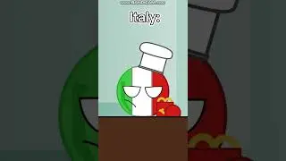 USA vs Italy food face offs but countryballers.