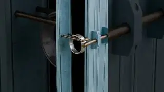 Round Rotating Lock Idea #3d #animation #satisfying #mechanics #diy