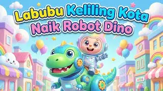 Labubu Keliling Kota Naik Robot Dino | Lagu Anak Ceria | Video Anak Indonesia