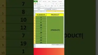 Excel PRODUCT Function Tutorial - Multiply Multiple Numbers Instantly  #excel #tricks #exceltips