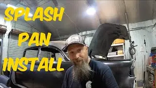 55 chevy gasser build, splash pan install