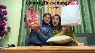 Colour gift exchange with my sister🙌🏻❤️|| #trending #youtube #colorchallenge 
