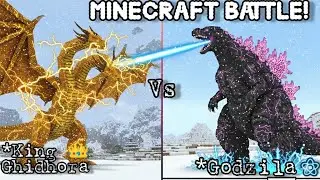  GODZILLA vs KING GHIDHORA: The Ultimate Minecraft Bedrock Battle! 🦖⚡#minecraft #gaming 