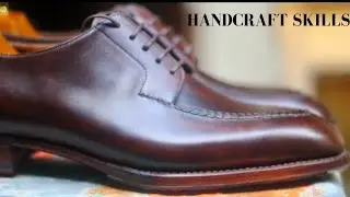 How Handmade Derby Shoes Are Made | Embossed Cordovan Leather Craftsmanship