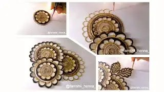 Floral henna bunch design || New Easy and beautiful Floral mehndi design.