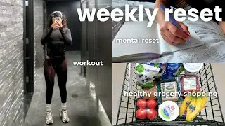 reset routine | workout, meal prepping, getting organized, & self-care