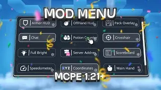 BEST MOD MENU CLIENT FOR MCPE 1.21+ [ NO LAG ]