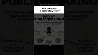 How to become a better Story Teller | Random Respect #publicspeaking #randomrespect