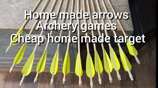 Homemade arrows and backyard shooting game