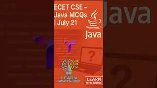 ECET 2026 CSE &ndash; 5 Java Programming MCQs | July 21 | Learn New Things