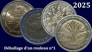 D&eacute;ballage d'un rouleau de pi&egrave;ces de 2 euro qui valent une fortune ?