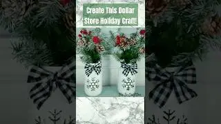 🎄GRAB some Dollar Store Snowflake Mason Jars for This DIY! #diy #shesocraftdee #christmas