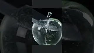🔪 Glass Apple Shatter in Slow Motion | Satisfying ASMR Cutting 8K #relaxing #shorts