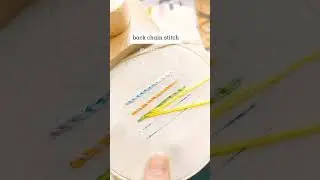 Embroidery Tutorial for Beginners 🧵Back Chain Stitch #EmbroideryDIY #EmbroideryBasics #StitchTutor
