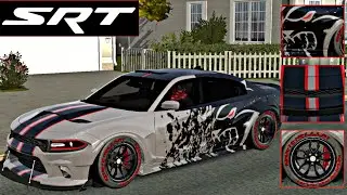 DODGE CHARGER HELLCAT EASY DESIGN in car parking multiplayer🔥